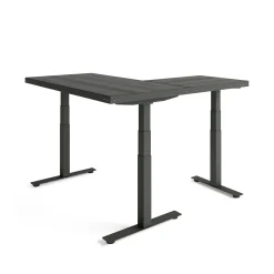 Rivet Reversible Height Adjustable L-Shaped Standing Desk - 60