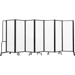 Robo Dividers Mobile Room Divider - Seven Section Whiteboard - 6' H