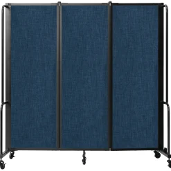 Robo Dividers Mobile Room Divider - Three Section PET - 6'H