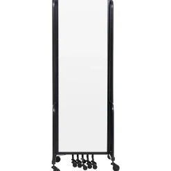 Robo Dividers Mobile Room Divider - Seven Section Frosted Acrylic - 6