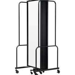 Robo Dividers Mobile Room Divider - Seven Section Frosted Acrylic - 6