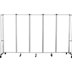 Robo Dividers Mobile Room Divider - Five Section Whiteboard - 6'H