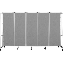 Robo Dividers Mobile Room Divider - Five Section PET - 6'H