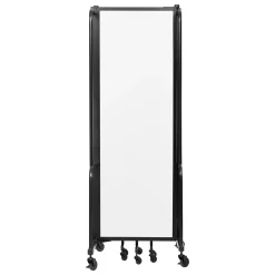 Robo Dividers Mobile Room Divider - Five Section Frosted Acrylic - 6'H