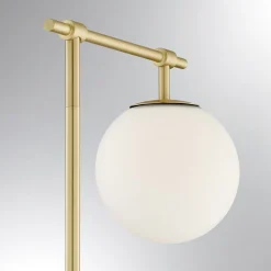 Round Smoke/Frost Glass Shade Floor Lamp - 58