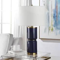 Royal Blue Ceramic Table Lamp