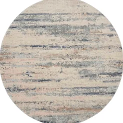 Rustic Textures 8' Round Area Rug