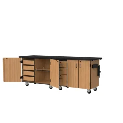 Science Cabinets Mobile Lab Carts w/ Drawers- 28"W x 96"D