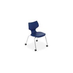 Sculpted-Back Stack Chair with Casters