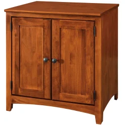 Shaker Home Office Solid Wood Two Door Storage Cabinet - 28.5"W