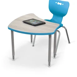 Shapes Height Adjustable Desk with Colored Edge Banding - 30