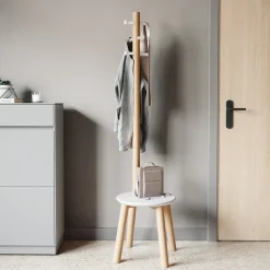 Signature Accents 6-Hook Coatrack and Stool