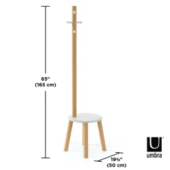 Signature Accents 6-Hook Coatrack and Stool