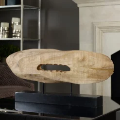 Signature Accents Mango Wood Log Sculpture 12.75”H