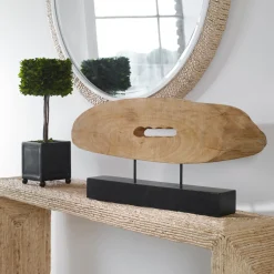 Signature Accents Mango Wood Log Sculpture 12.75”H