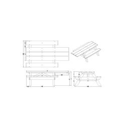 Single ADA Accessible Recycled Plastic Picnic Table