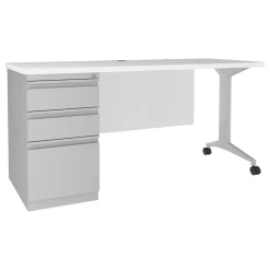 Single Pedestal Modern Teacher Desk - 60"W x 24"D