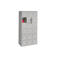 Six Tier Box Locker Set - Three Wide