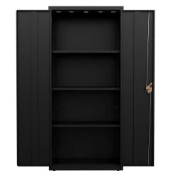 Slim Metal Storage Cabinet with Locking Doors - 30