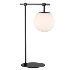 Smoked & Frosted Glass Globe Table Lamp - 21 1/4