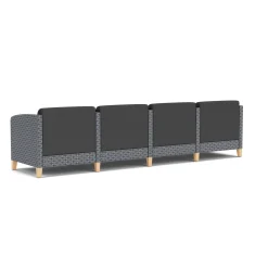 Social 4 Seats With Center Arms in Premium Upholstery