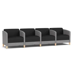 Social 4 Seats With Center Arms in Premium Upholstery