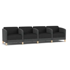 Social 4 Seats With Center Arms in Premium Upholstery