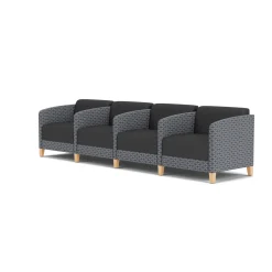 Social 4 Seats With Center Arms in Premium Upholstery
