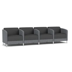 Social 4 Seats With Center Arms in Premium Upholstery