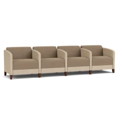 Social 4 Seats With Center Arms in Premium Upholstery