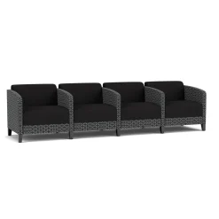 Social 4 Seats With Center Arms in Premium Upholstery