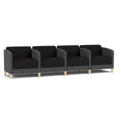 Social 4 Seats With Center Arms in Premium Upholstery