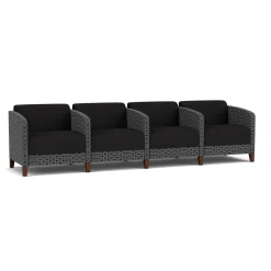 Social 4 Seats With Center Arms in Premium Upholstery