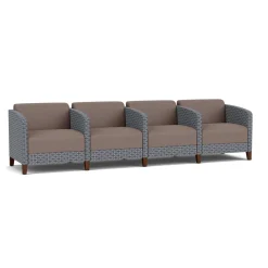 Social 4 Seats With Center Arms in Premium Upholstery