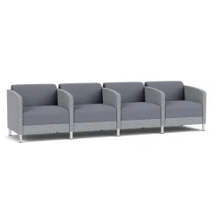 Social 4 Seats With Center Arms in Premium Upholstery