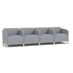 Social 4 Seats With Center Arms in Premium Upholstery