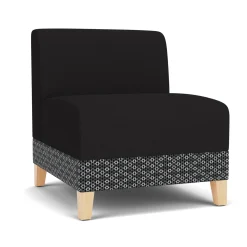 Social Armless Guest Chair in Premium Upholstery