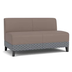 Social Armless Loveseat in Premium Upholstery