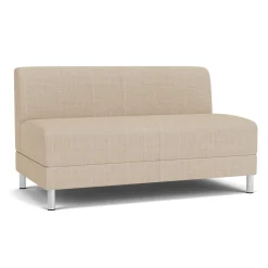 Social Armless Loveseat in Premium Upholstery