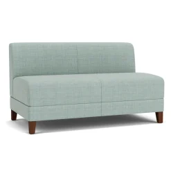 Social Armless Loveseat in Premium Upholstery