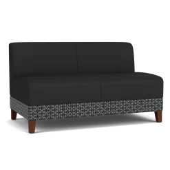 Social Armless Loveseat in Premium Upholstery