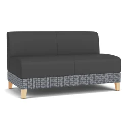 Social Armless Loveseat in Premium Upholstery