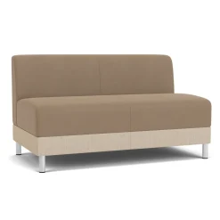Social Armless Loveseat in Premium Upholstery
