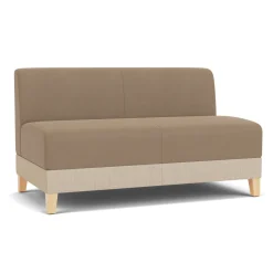 Social Armless Loveseat in Premium Upholstery