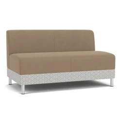 Social Armless Loveseat in Premium Upholstery