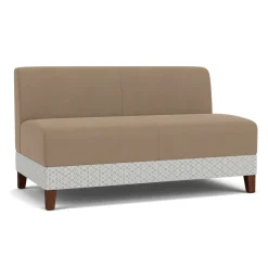 Social Armless Loveseat in Premium Upholstery