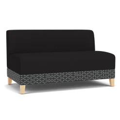Social Armless Loveseat in Premium Upholstery