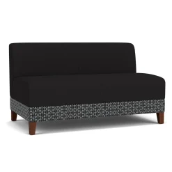 Social Armless Loveseat in Premium Upholstery