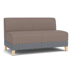 Social Armless Loveseat in Premium Upholstery