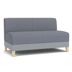 Social Armless Loveseat in Premium Upholstery